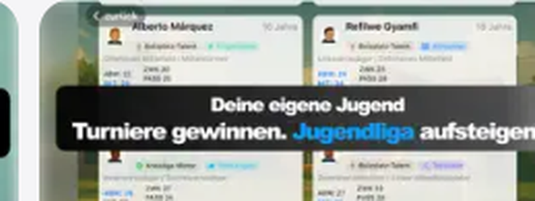 Bolzplatz App Store Screenshot: Jugendspieler